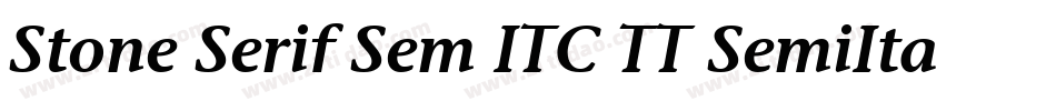 Stone Serif Sem ITC TT SemiIta字体转换